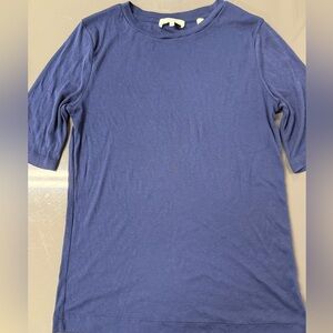VINCE Short Sleeve Blue T-Shirt Crew Neck Size L Large
